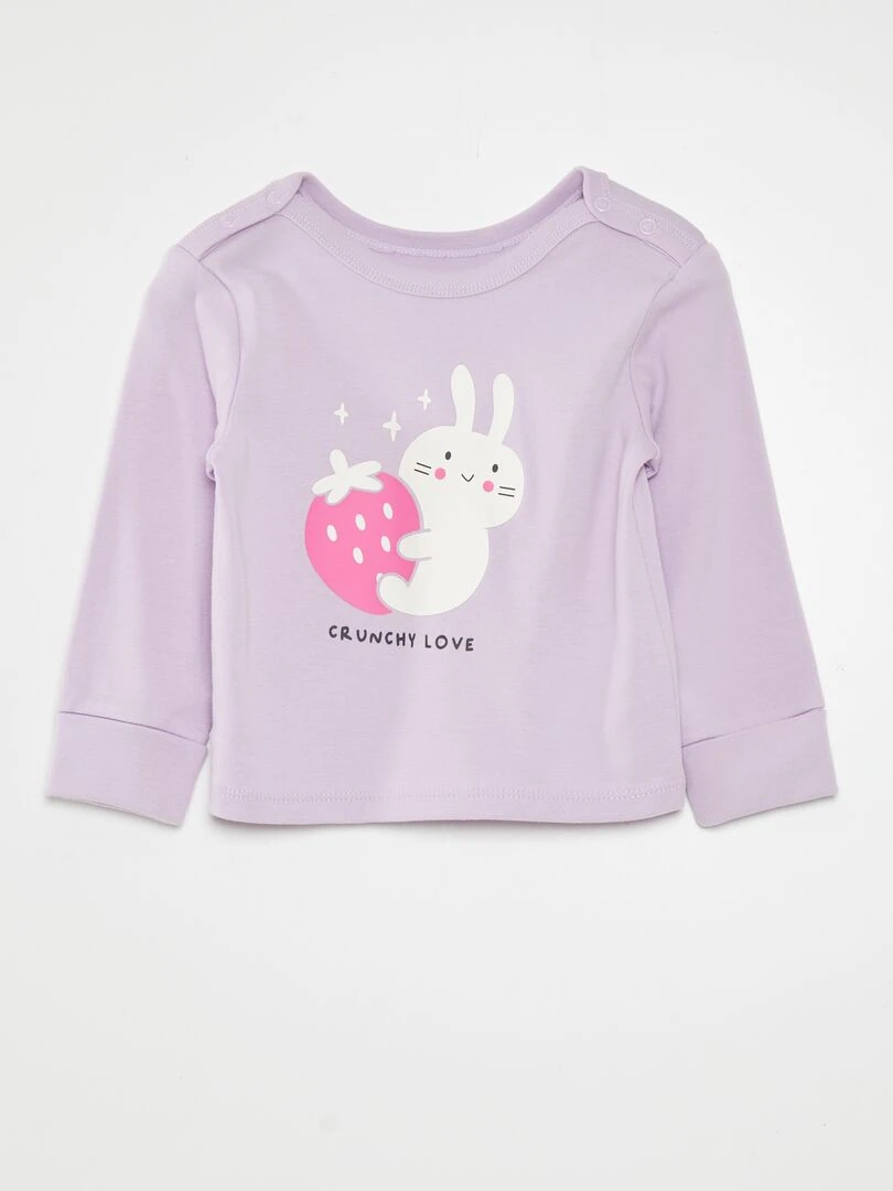 Ensemble de pyjama t shirt + pantalon   2 pièces   Violet