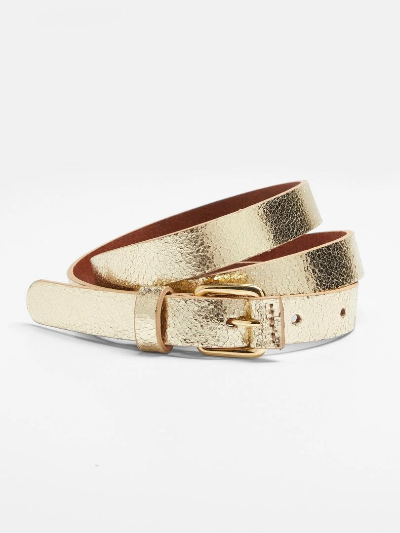Ceinture fine en cuir Damart Doré/or