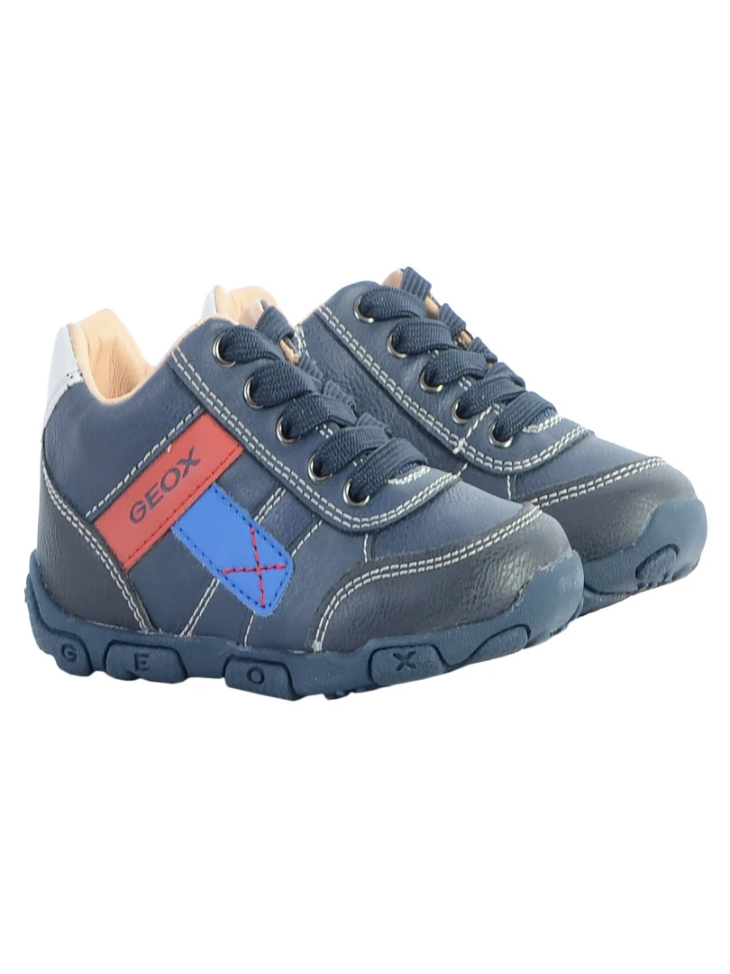 Basket Cuir EnfantGarçons Geox Balu   Bleu
