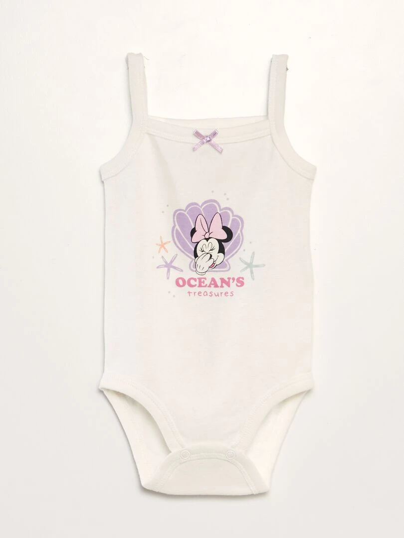 Lot de 2 bodies sans manches 'Disney' 'Minnie' Rose minnie