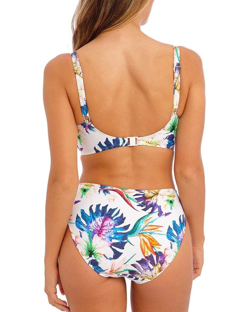 Haut de maillot de bain twisté à armatures Paradiso   Blanc
