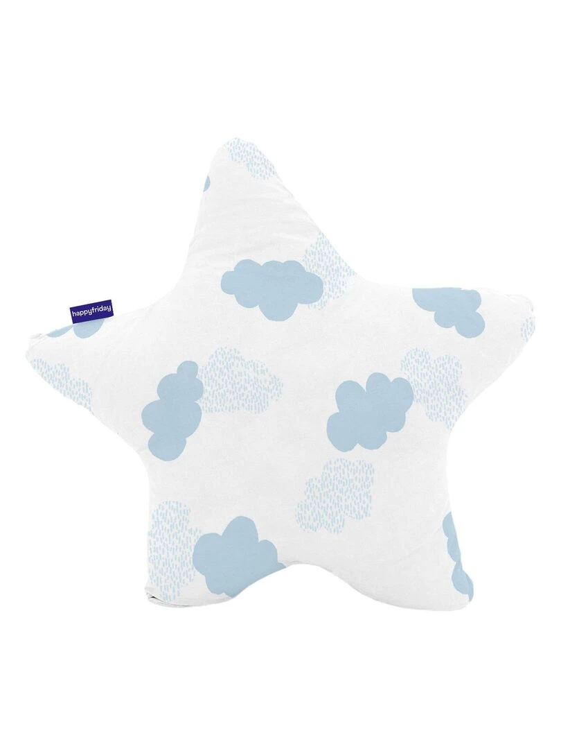 Coussin Clouds "Happyfriday" Bleu