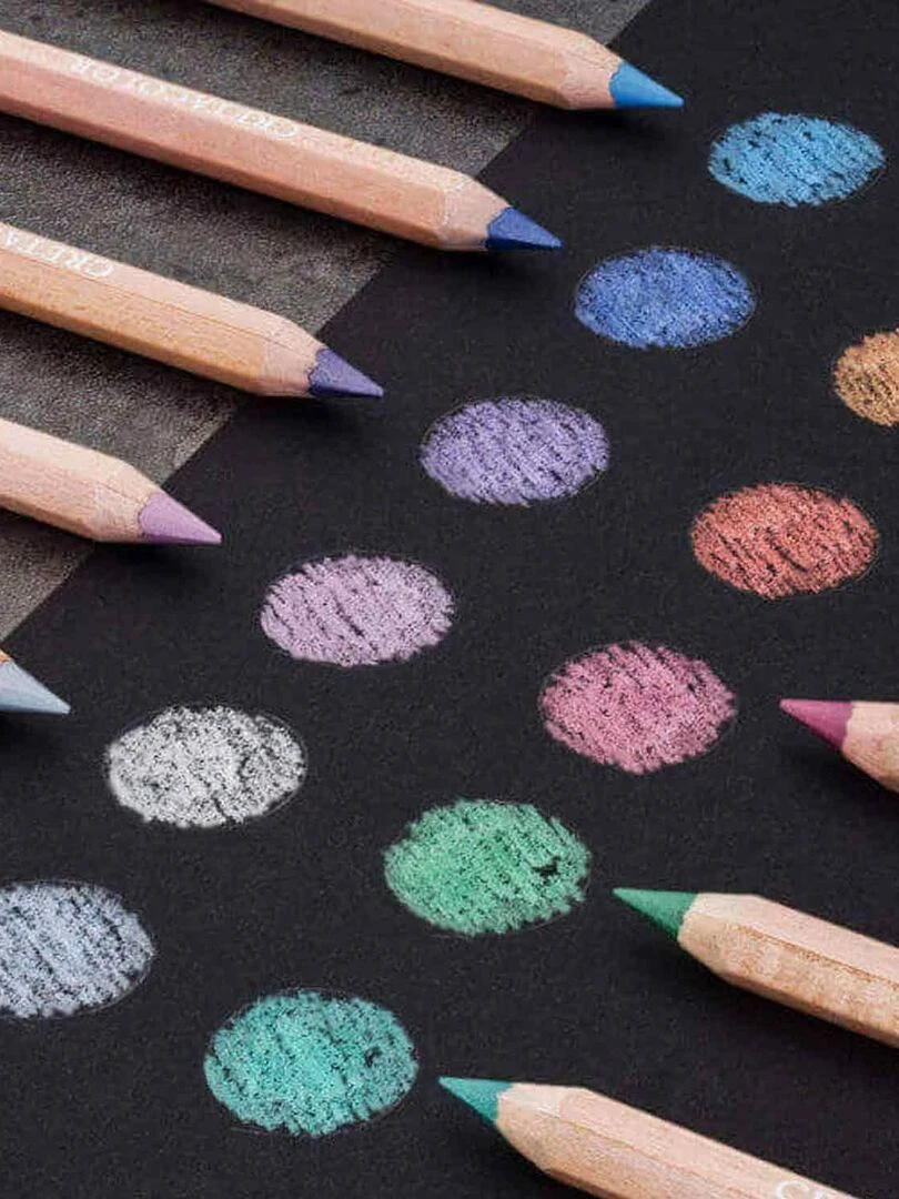 12 crayons de couleur brillants effet métallique   N/A