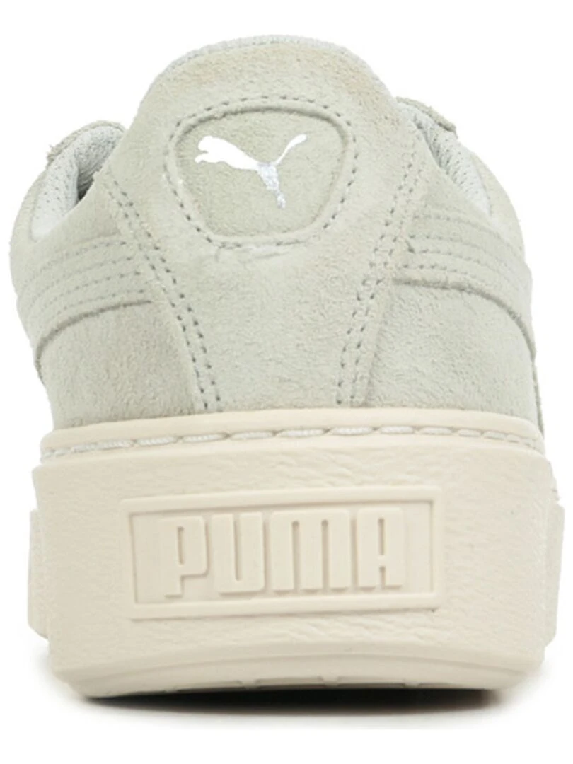 Baskets Suede Platform Glam Jr   Beige