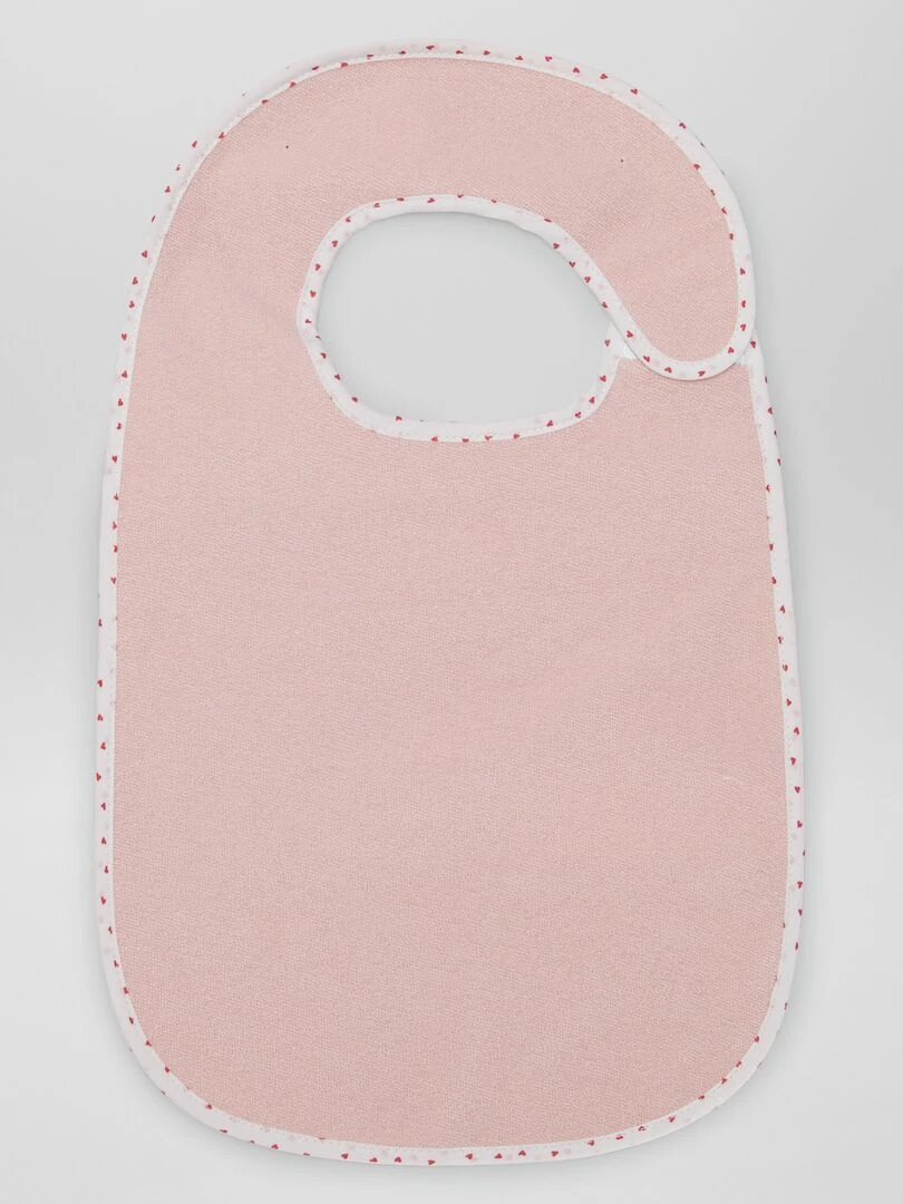 Le lot de 7 bavoirs éponge doublés   Rose/bleu