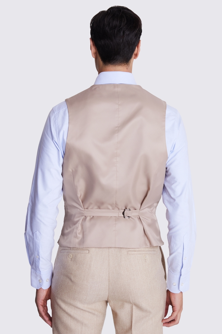 Tailored Fit Camel Twill Waistcoat Buy Online at Moss