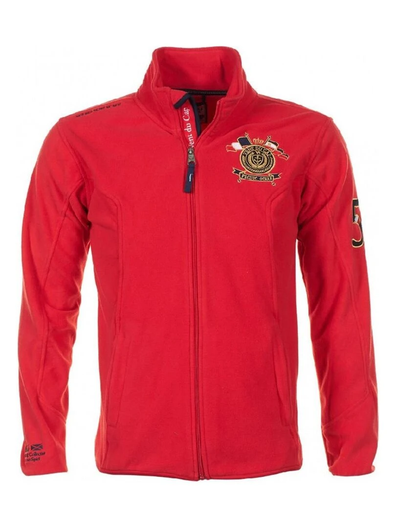 Blouson polaire garçon ECAUBIN VENT DU CAP Rouge