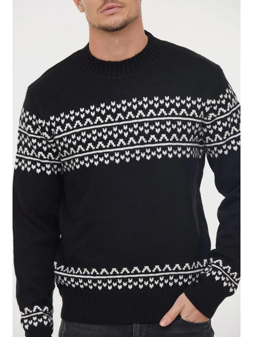 Lee Cooper   Pull manches longues coton regular CANCHOR   Noir