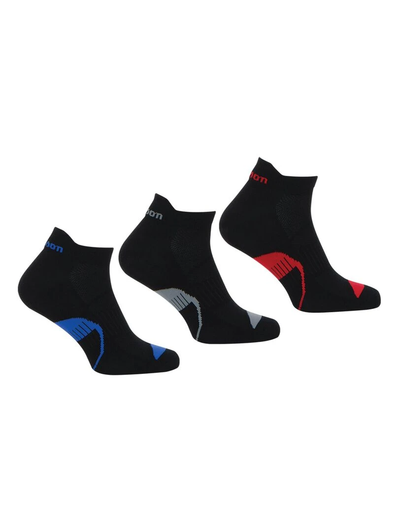 Lot de 3 paires de mi chaussettes Homme Wilson Noir