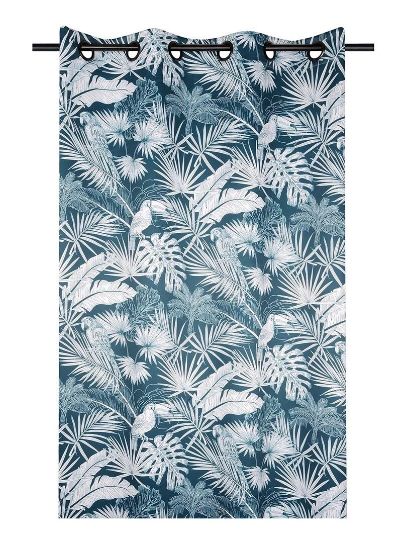 Rideau à œillets occultant 135x260 cm Brasil pétrole Bleu