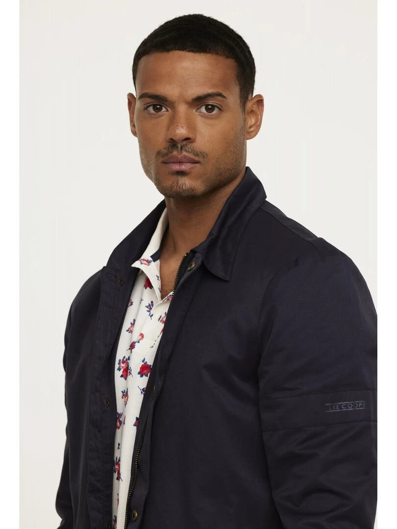 Lee Cooper   Trench manches longues coton regular FINO   Bleu marine