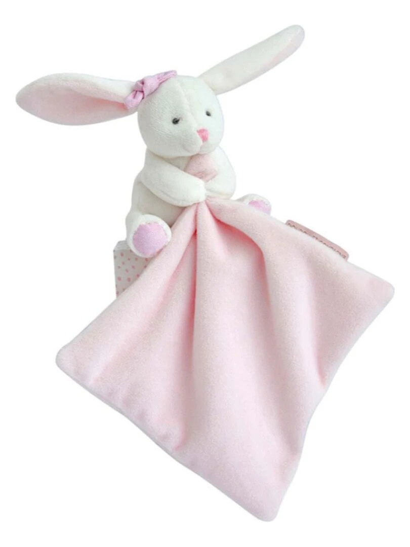 Doudou plat lapin rose J'aime mon doudou N/A