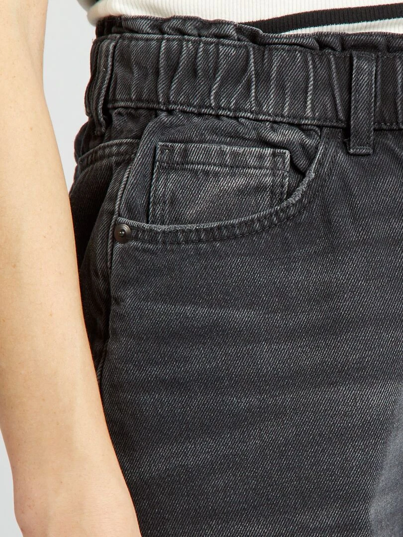 Combinaison bustier en jean   Noir délavé