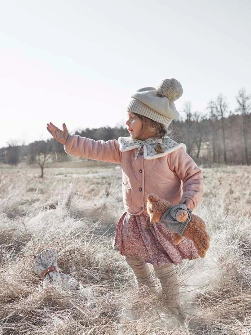 Béret tricoté Creamy White (3 ans et +)   Ecru