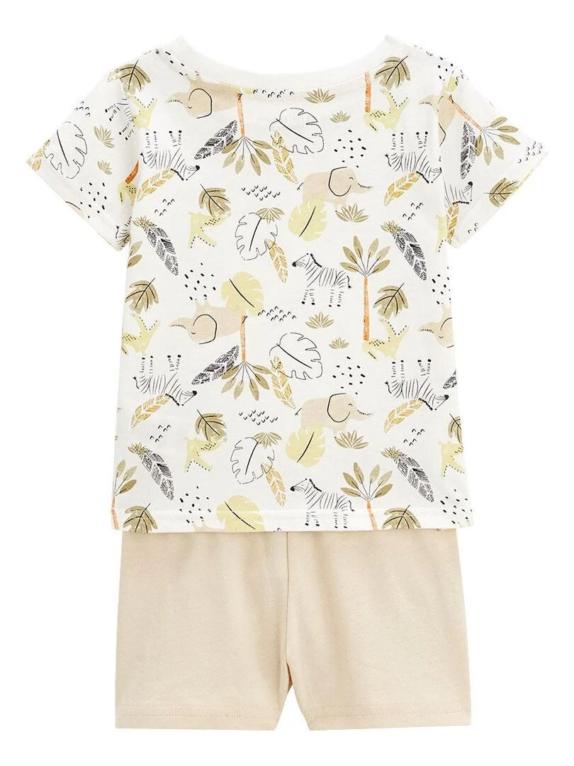 Pyjama enfant manches courtes écru Zagora Ecru