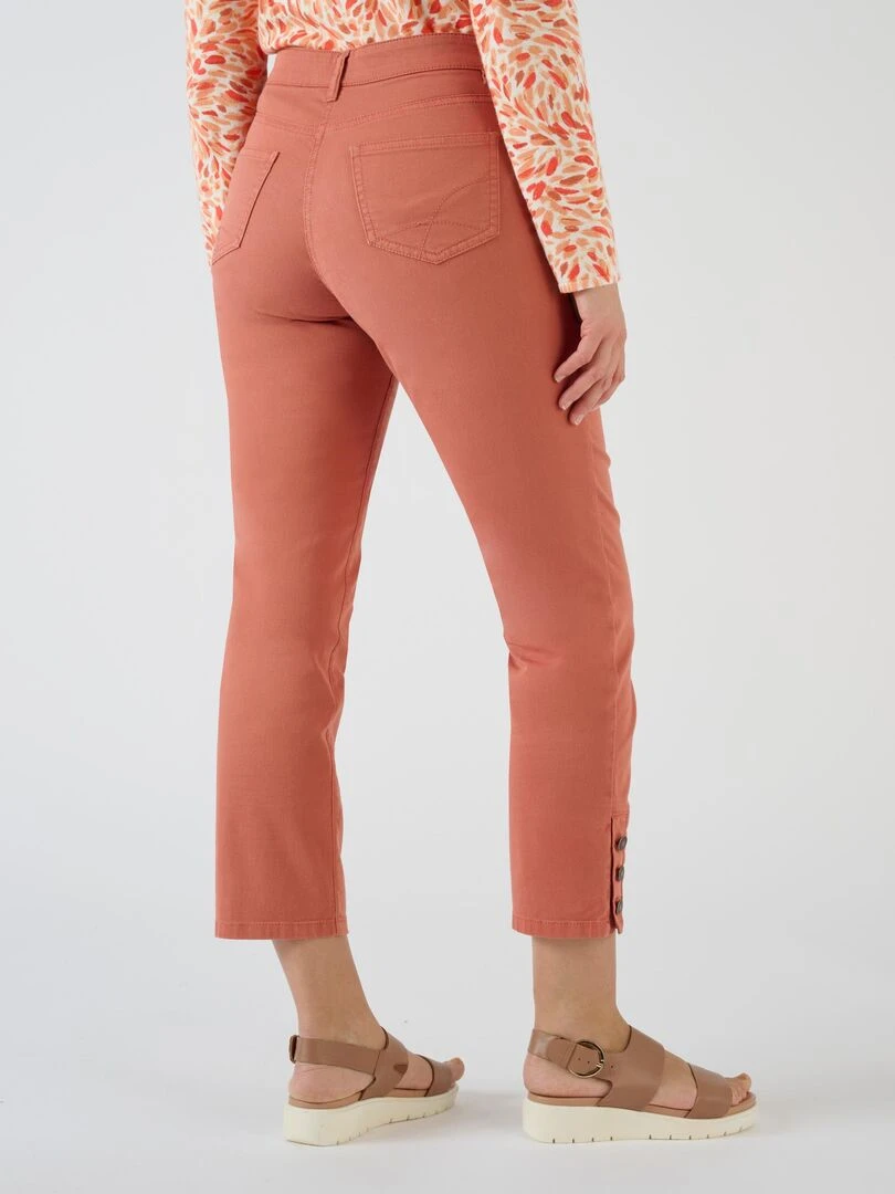 Pantalon 7/8ème boutons bas de jambes   Damart   Abricot