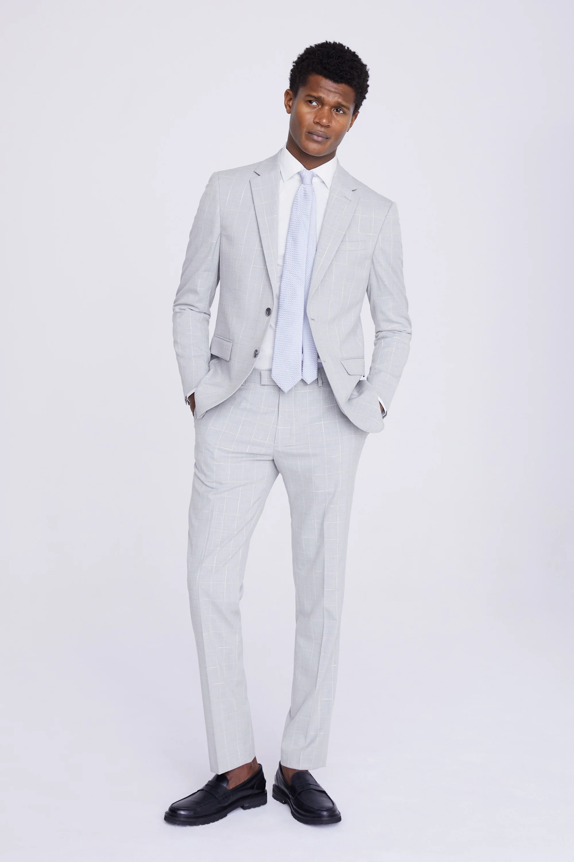 Slim Fit Grey Clementine Check Jacket Buy Online at Moss