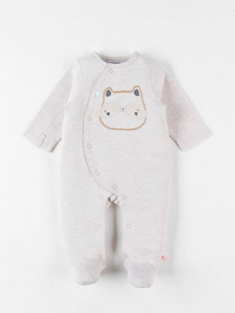 Pyjama 1 pièce raton laveur en jersey Noukie's Beige