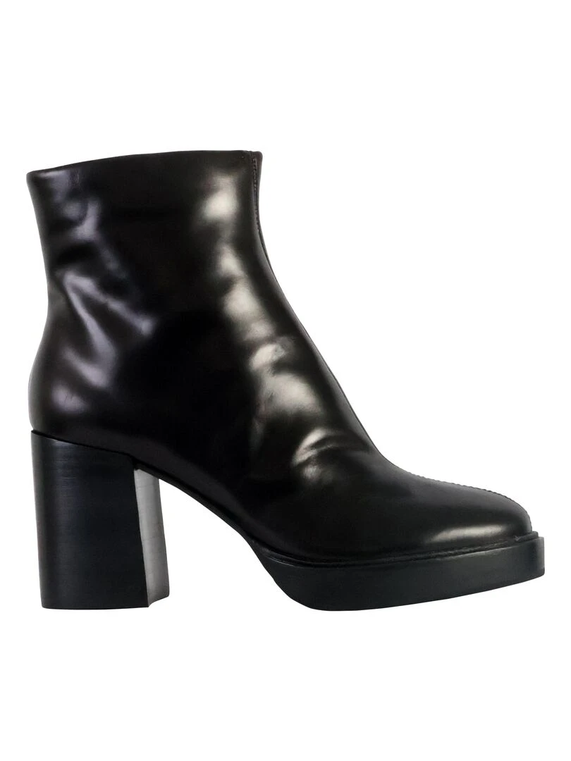 Bottine Cuir Emilie Karston Iris Noir