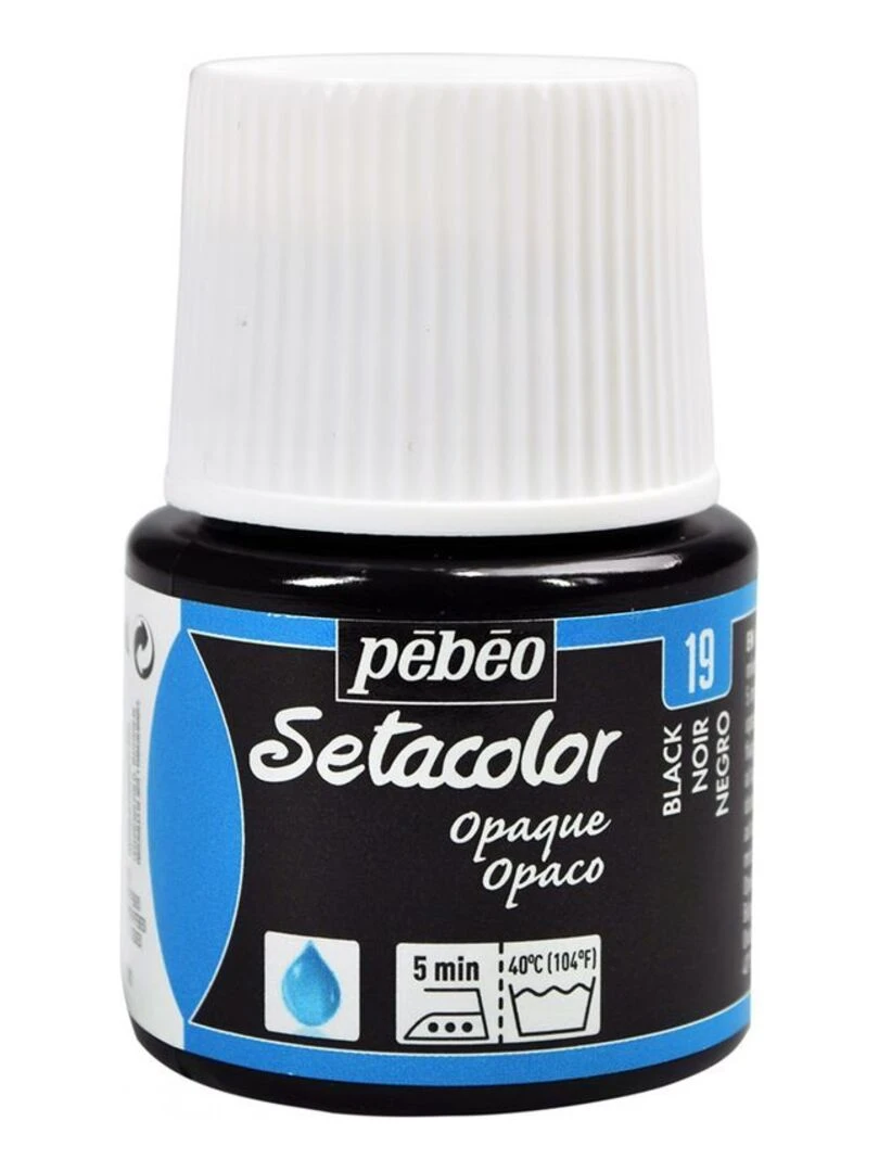 Peinture textile Setacolor opaque   Noir   45 ml   N/A