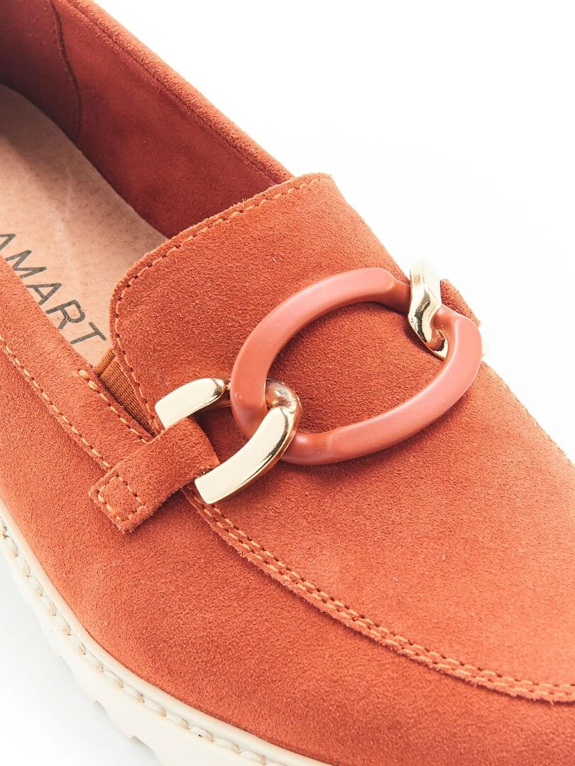 Mocassins crantés avec chaînette Amortyl   Damart   Abricot