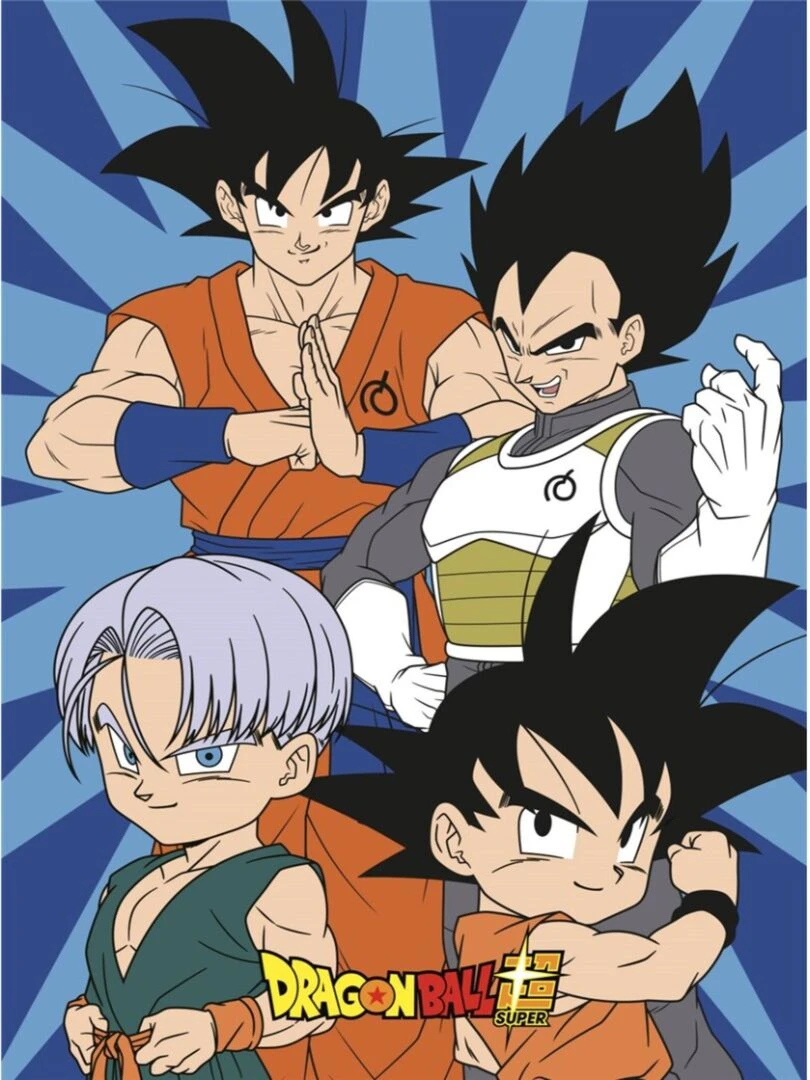 Plaid Polaire Enfant Goku Bleu