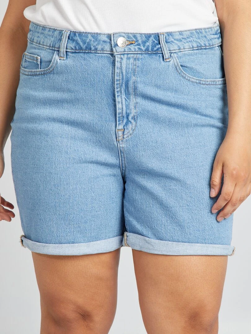 Short en jean à taille haute Double stone