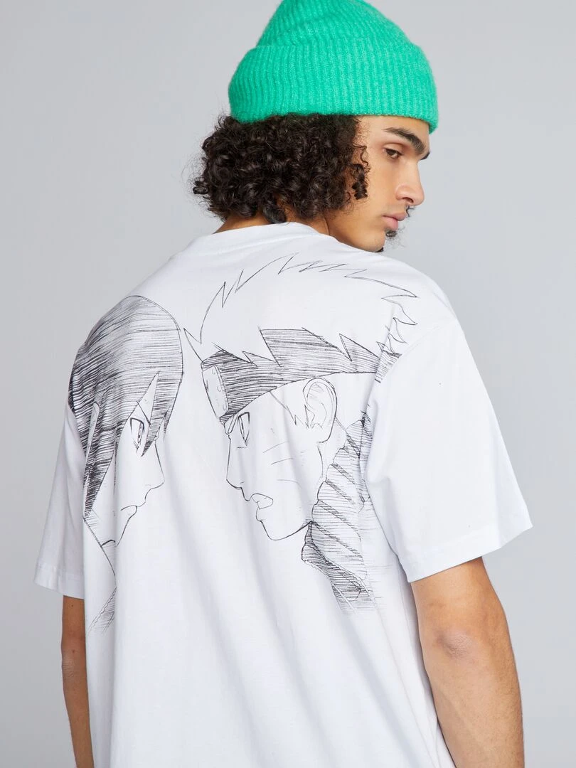 T shirt oversize 'Naruto' blanc