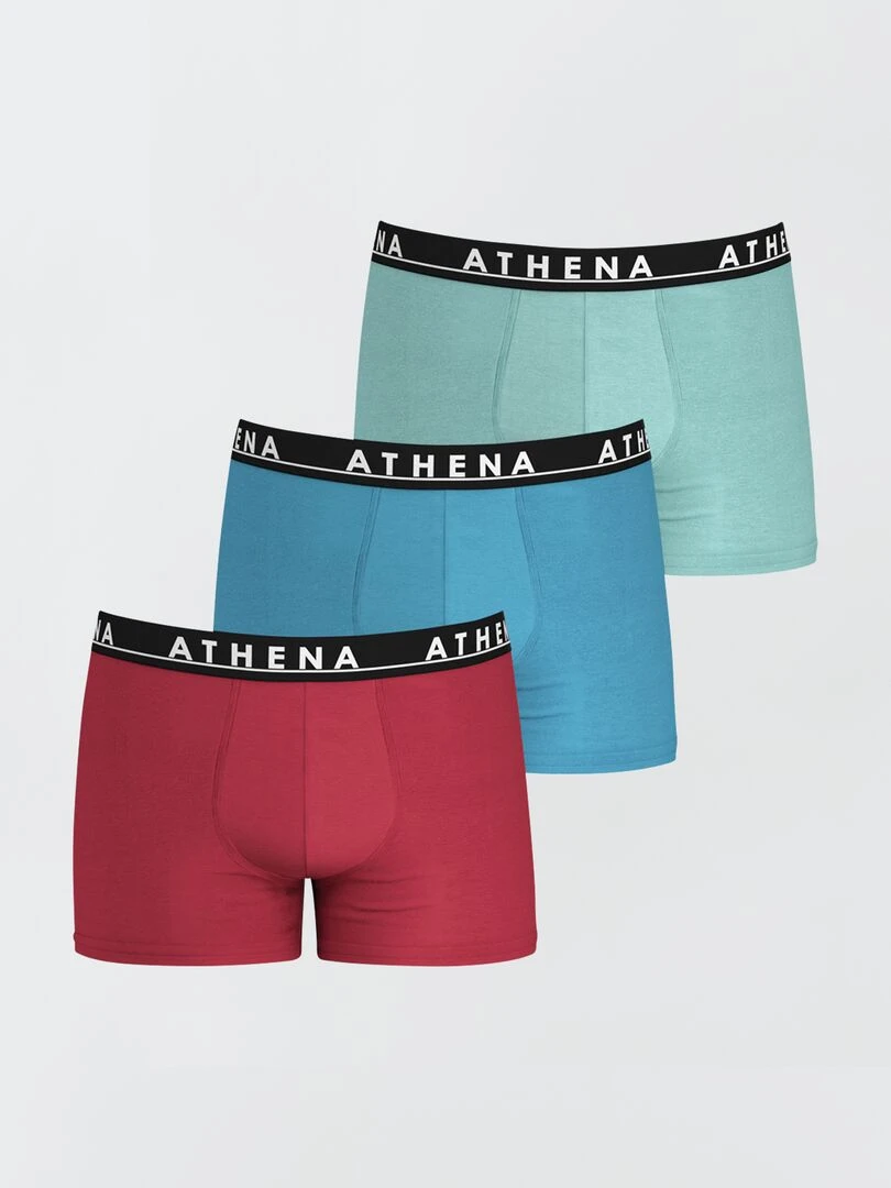 Lot de 3 boxers 'Athena' ROUGE