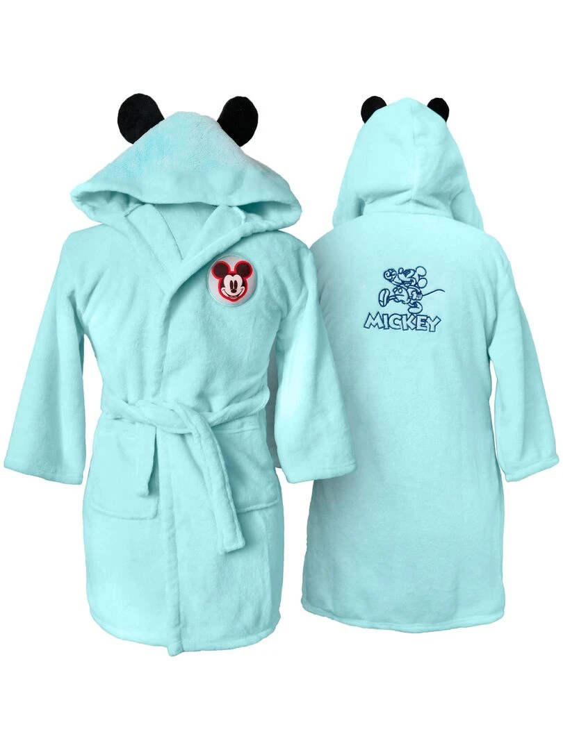 Robe de chambre brodée à capuche  DISNEY HOME MICKEY CLASSIC   Bleu ciel