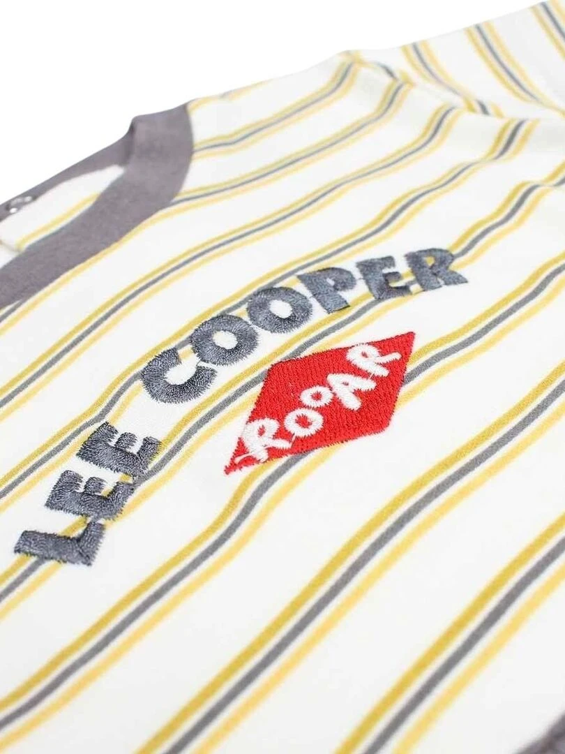 Lee Cooper   Combishort bébé garçon imprimé logo en coton   Gris