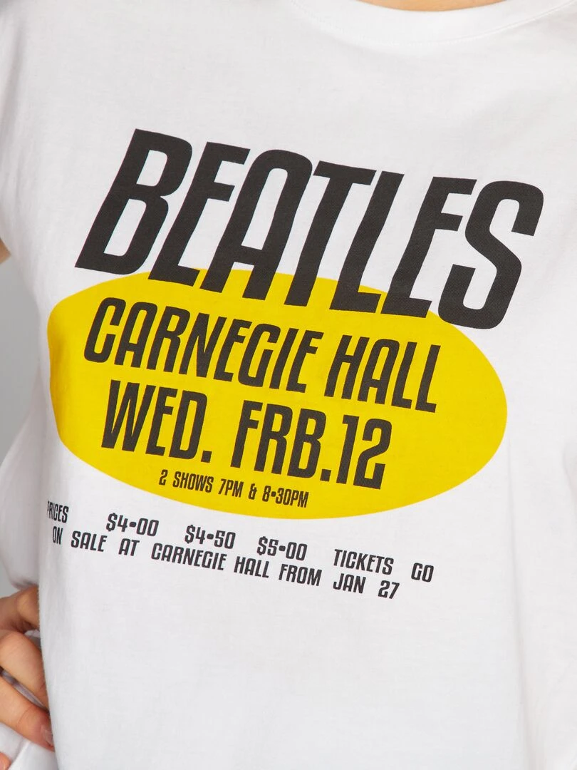 T shirt 'The Beatles'   blanc