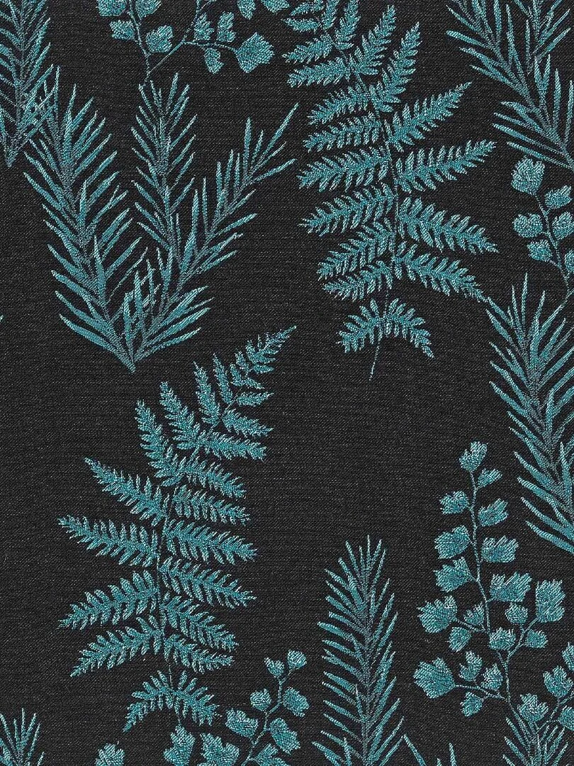 Housse de coussin aux feuillages divers   Bleu