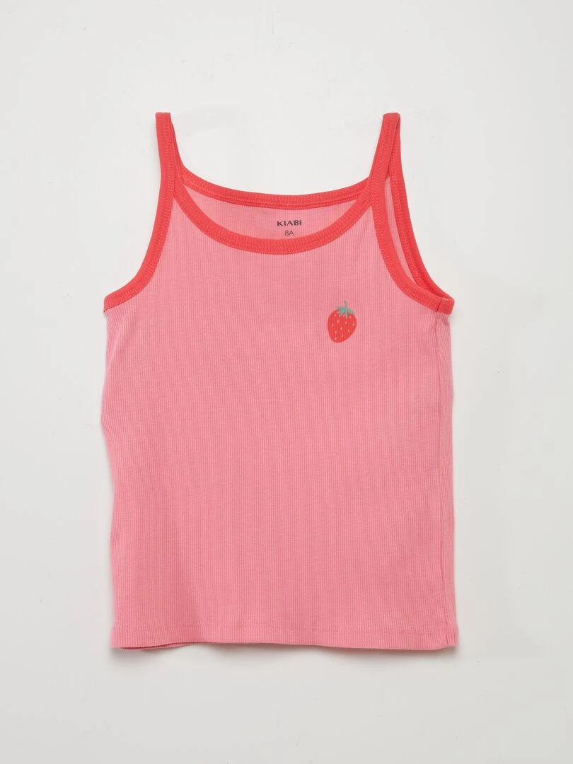 Pyjama court top + short   2 pièces   Rose