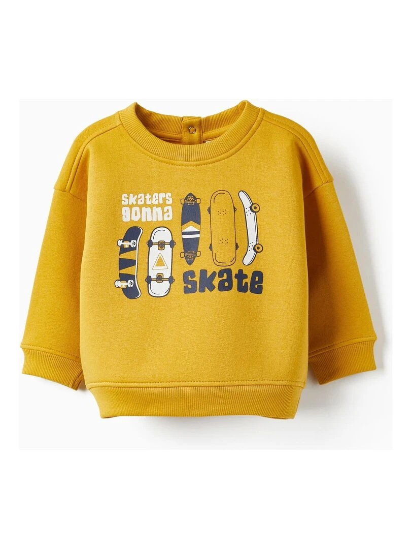 Pull en maille pour bébé garçon 'Skaters Gonna Skate' Skater's’ Dictionary Jaune foncé