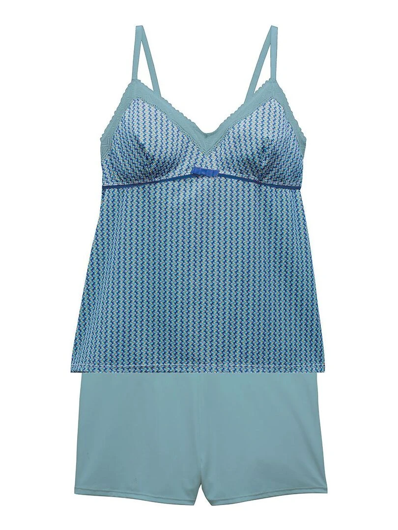 Top short ROSE Pomm'Poire Bleu