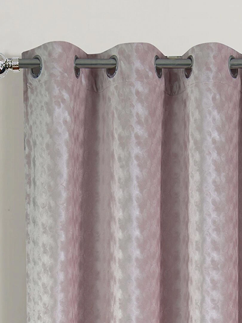 Paire de rideaux obscurcissants Effet velours Rose clair