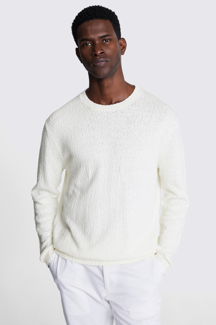 White Merino Mock-Neck Jumper   Buy Online at Moss