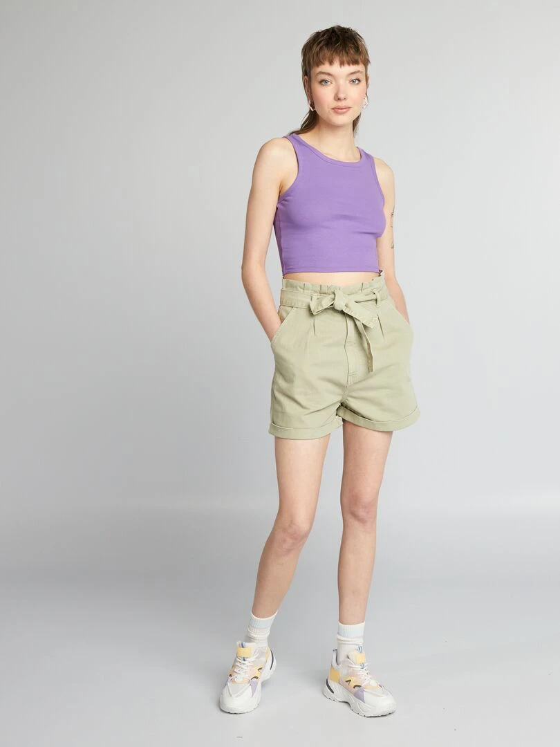 Short en twill Vert