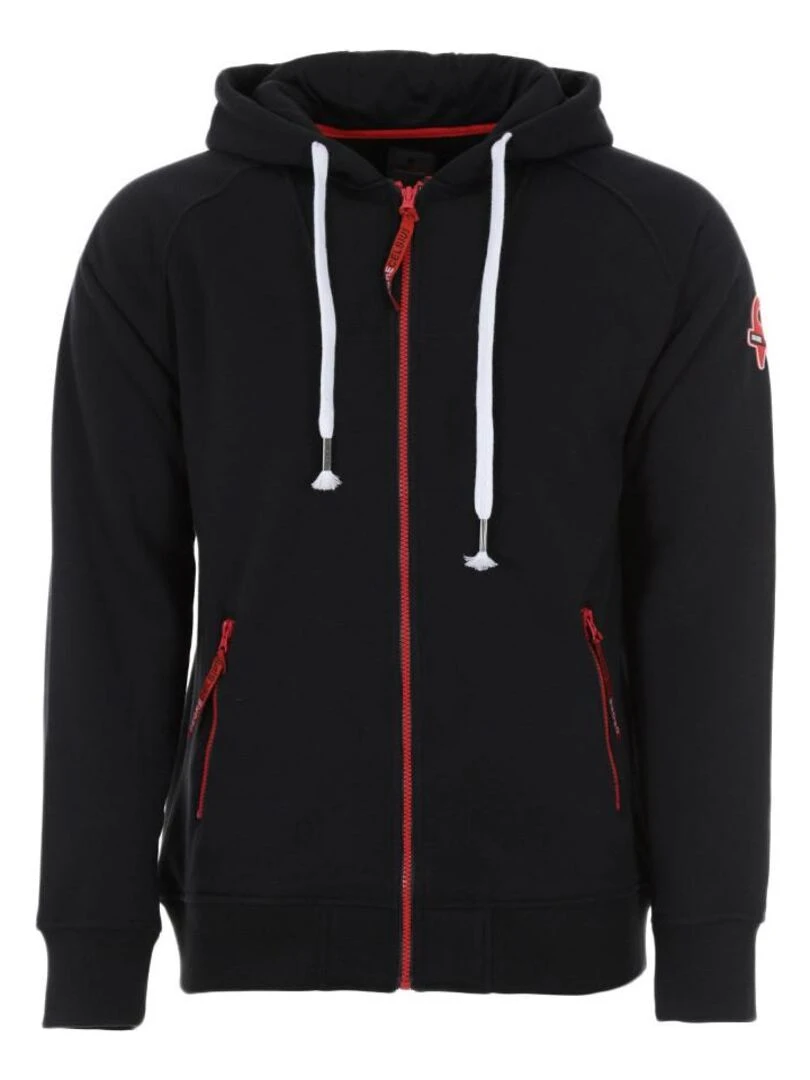 Sweat zippé à capuche homme CAUVY DEGRE CELSIUS Noir Noir