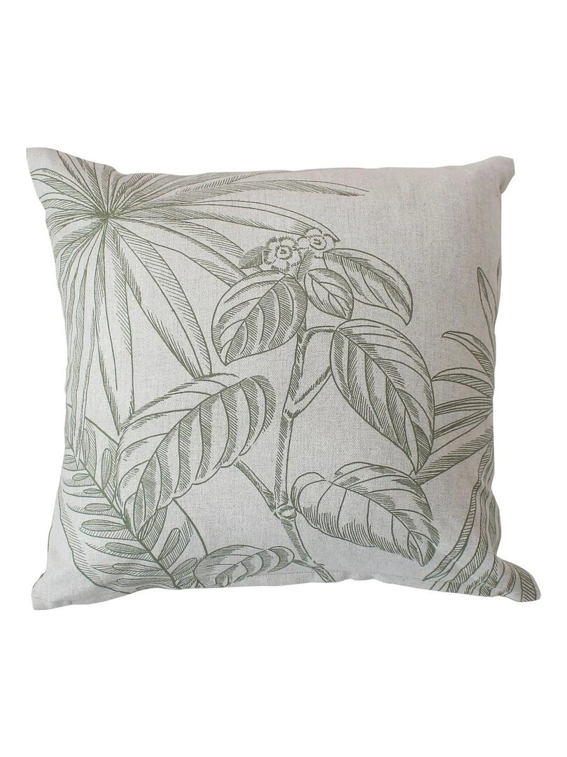 Coussin déhoussable en négatif Vert olive