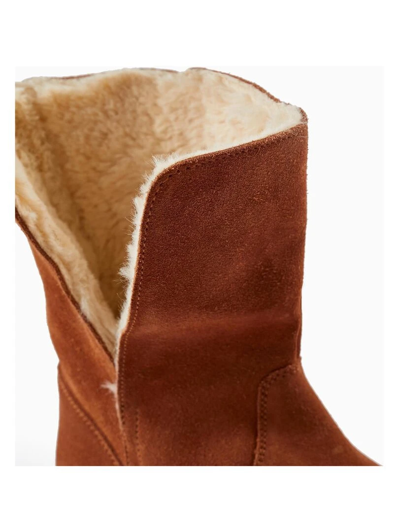 Bottes en Daim avec Fourrure pour Fille   ACE CLUBS   Beige