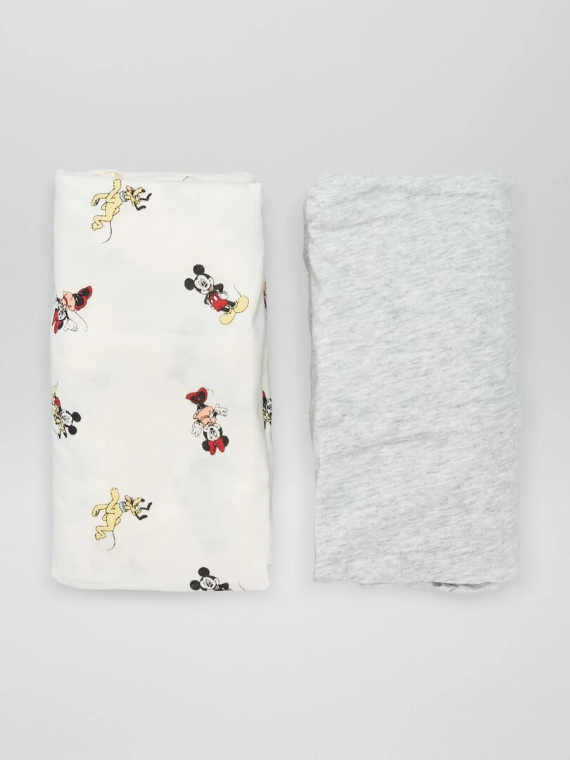 2 draps housse 'Disney' Blanc