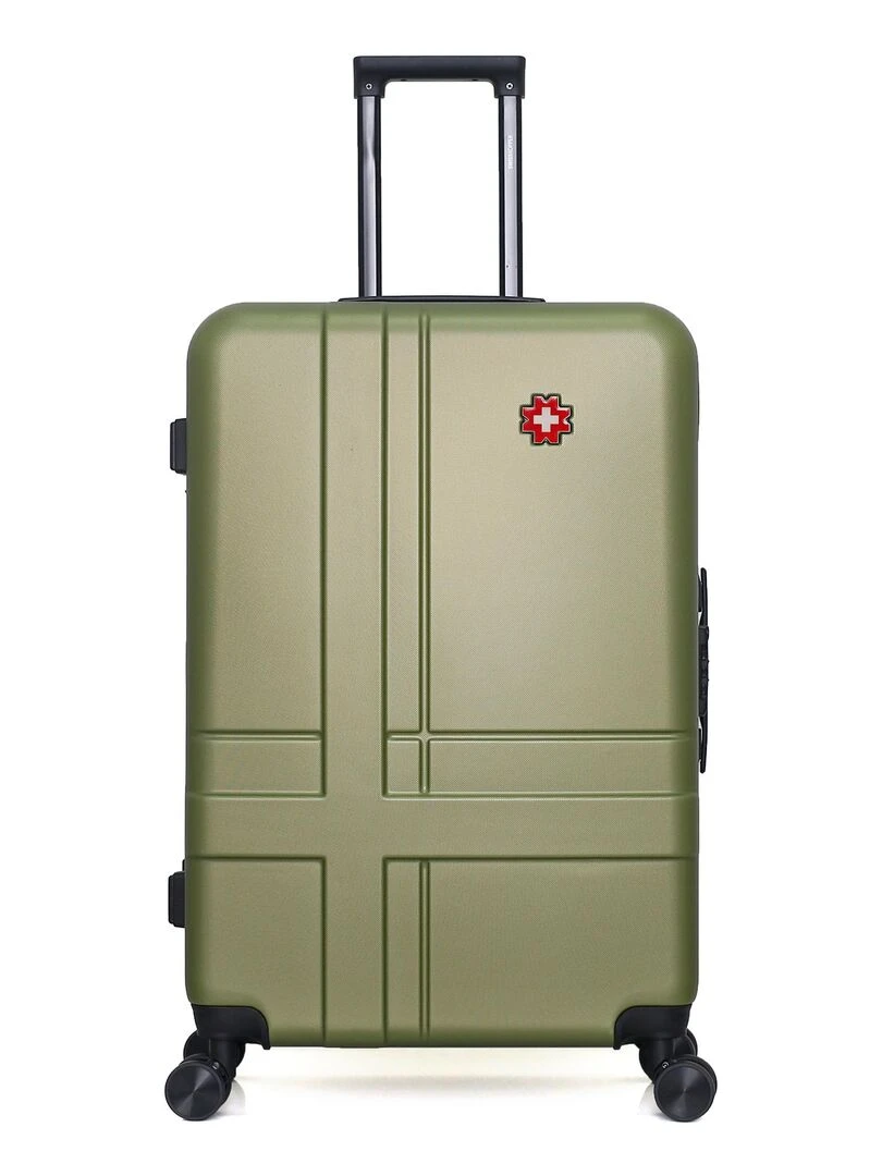 Set de 4 Valises Rigides Grand Format  Taille Moyenne  Valise Cabine et Vanity USTER M   Vert kaki