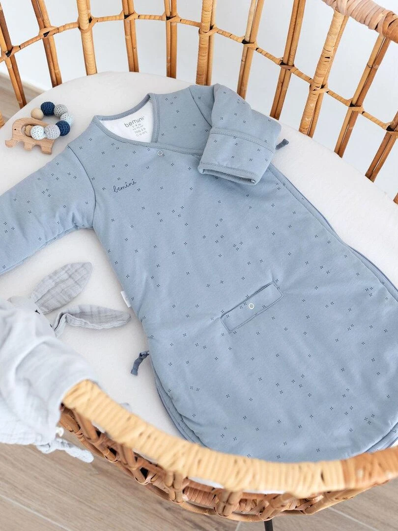 Bemini Gigoteuse 1 4 mois Pady jersey + jersey tog 3   Bleu gris