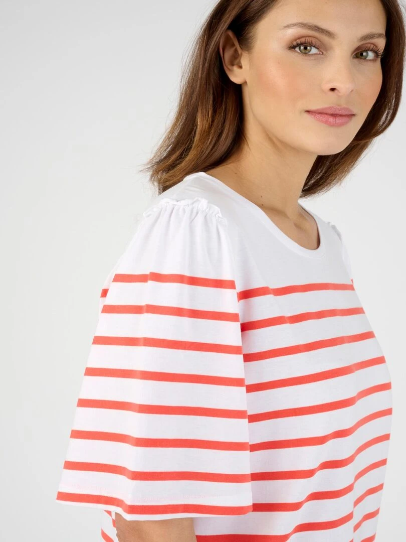 Tee shirt maille souple Climatyl Damart Orange corail