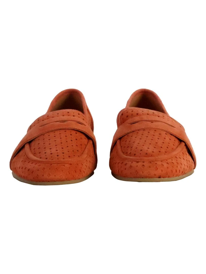 Mocassin Basse Cuir Emilie Karston Joude   Orange
