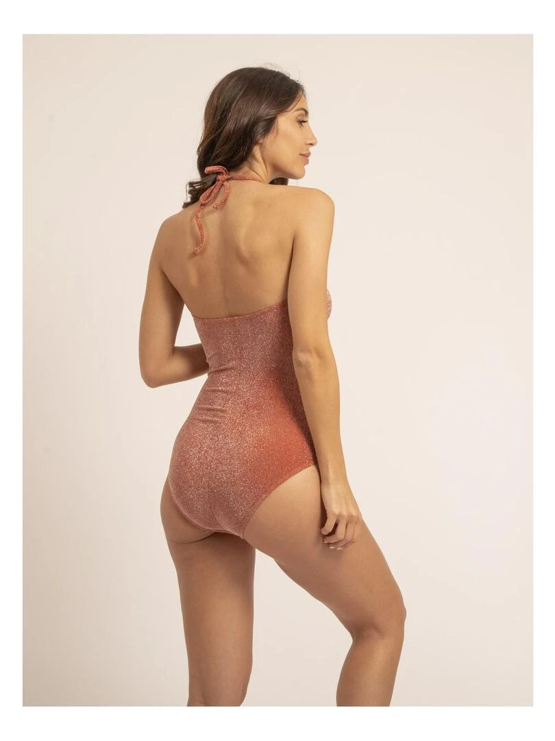 Maillot 1 pièce lurex GELISA Rouge brique