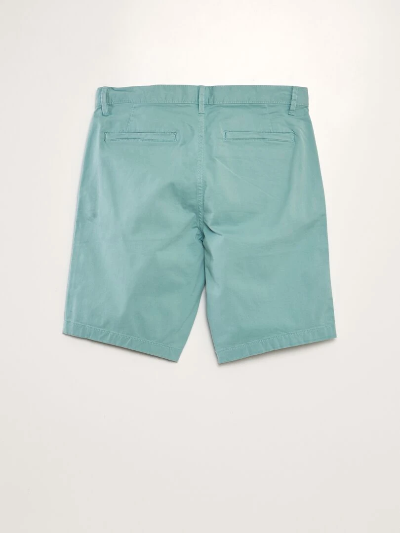 Bermuda chino uni Bleu