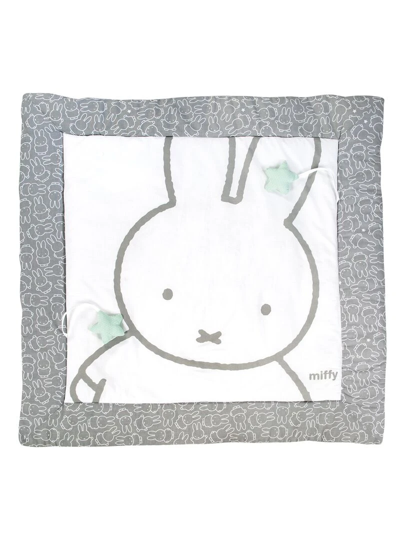ROBA Tapis D'éveil miffy® 100 x 100 Revêtement Pour Parc D'enfant Gris